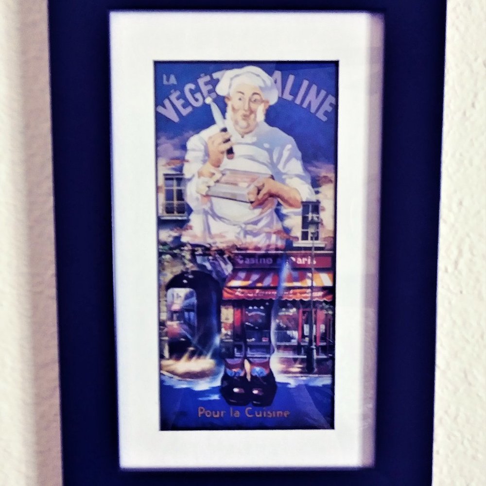 Italian Chef, Fat Chef Wall Art, "LaVegetaline" Framed Print by Ruben Bore,8x12